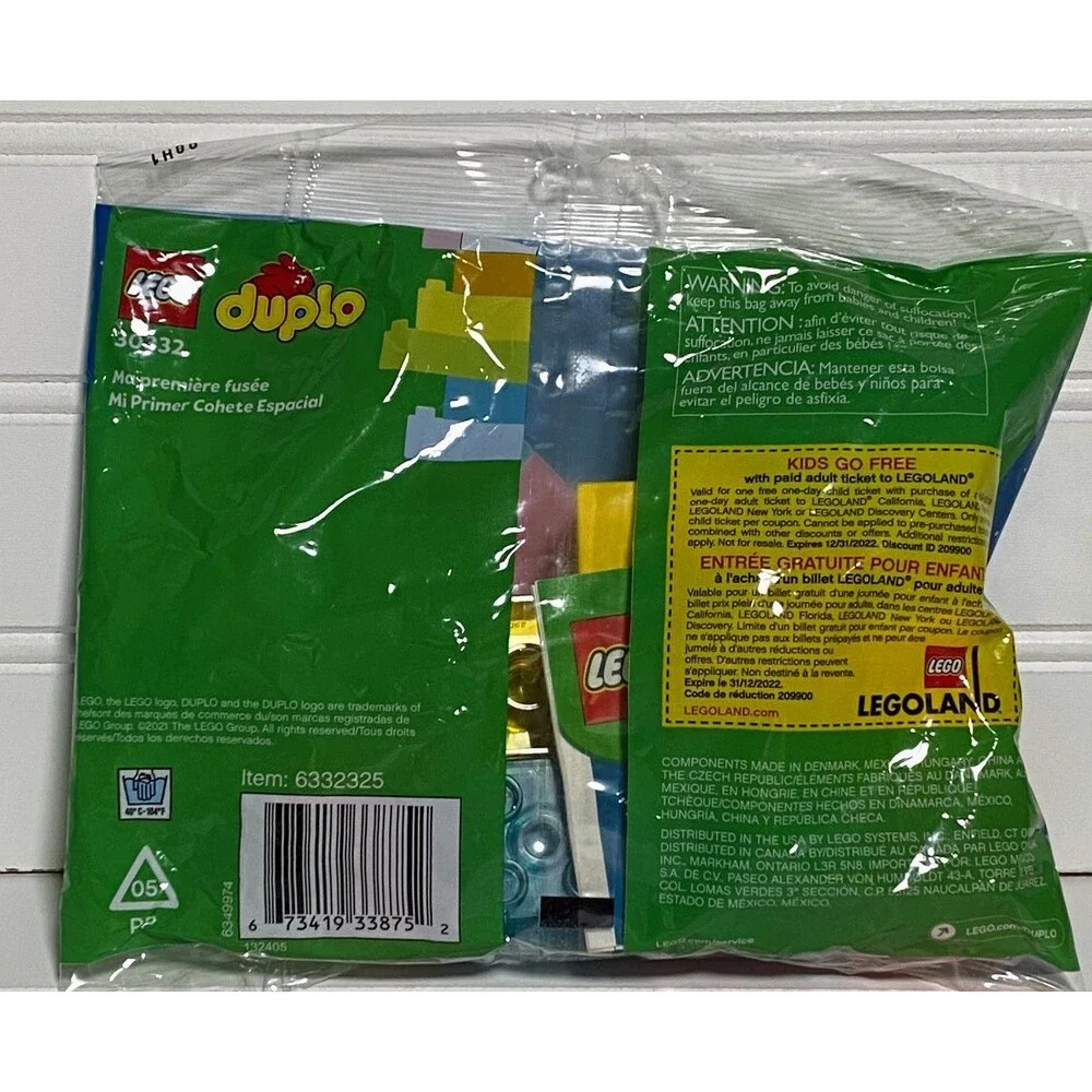 LEGO DUPLO 30332 My First Space Rocket Ship 8 Piece Set NEW in Bag 2021